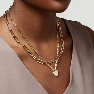 Layered Heart Necklace