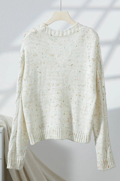 Colorful Button Knit Cardigan