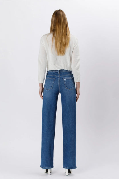 Tummy Control 90's Super High Rise Wide Leg Jeans