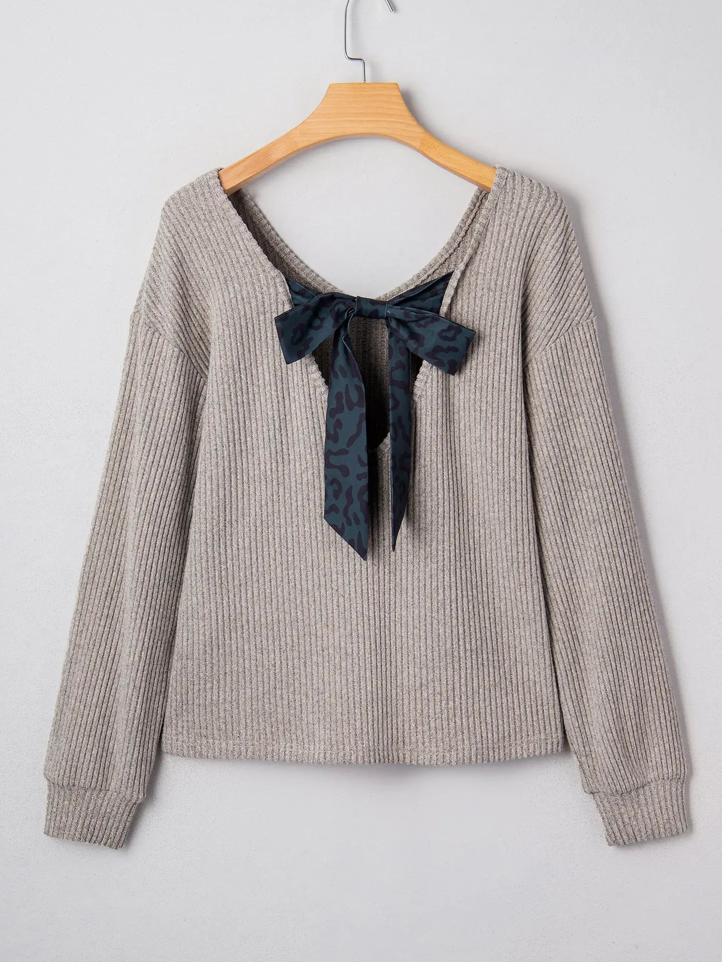 Bow Back Ribbed Knit