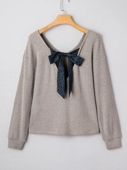 Bow Back Ribbed Knit