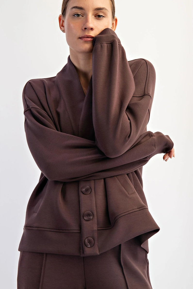 woman in cardi