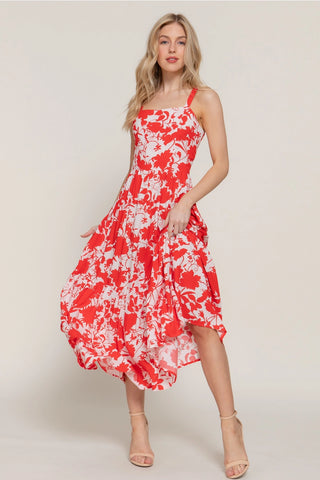 Floral Print Cami Midi Dress