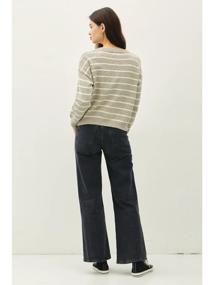 Striped Henley Sweater