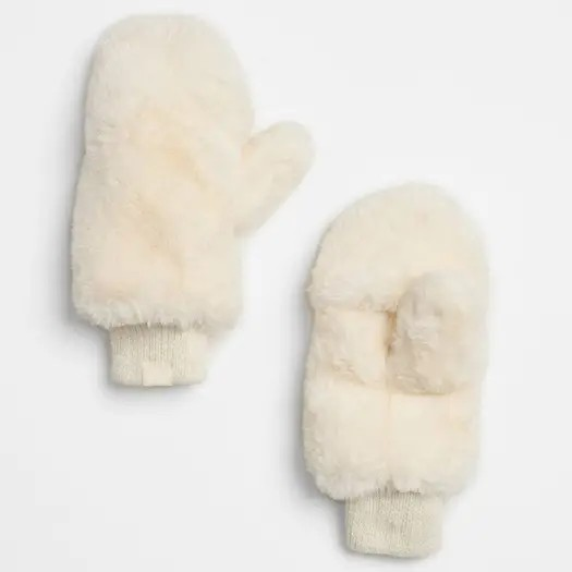 Mad Hatter Faux-Fur Mittens