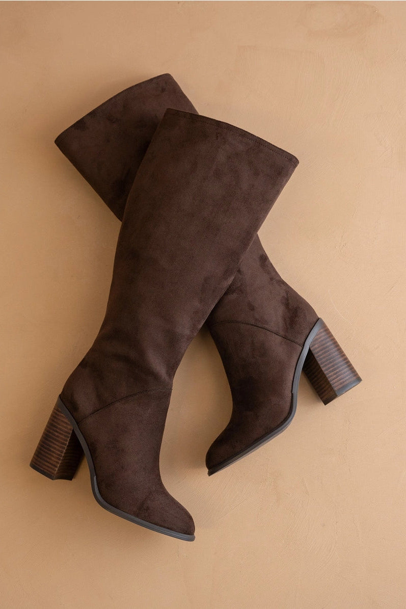 tall brown boots