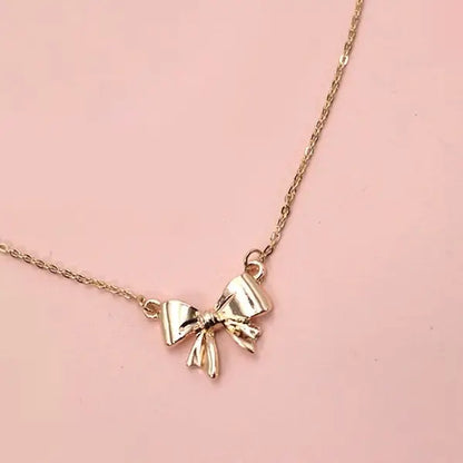 Mini Bow Ribbon Necklace