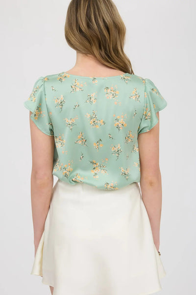 Floral Satin Blouse