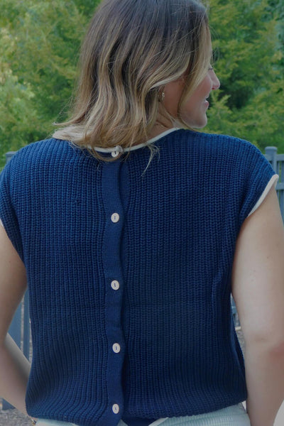 Contrast Trim Sweater Top