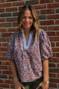 Floral Puff Sleeve Top