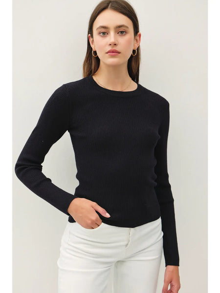 Classic Crewneck Rib Sweater