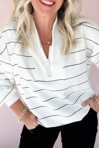 Zip V-neck Top