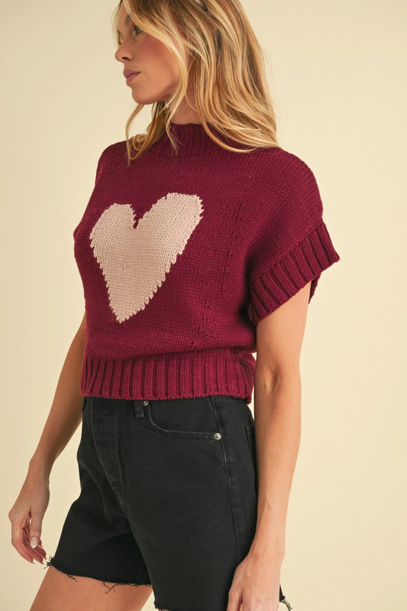 Heart Knitted Top
