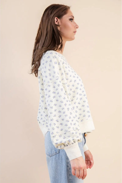 Floral Printed Knit Top