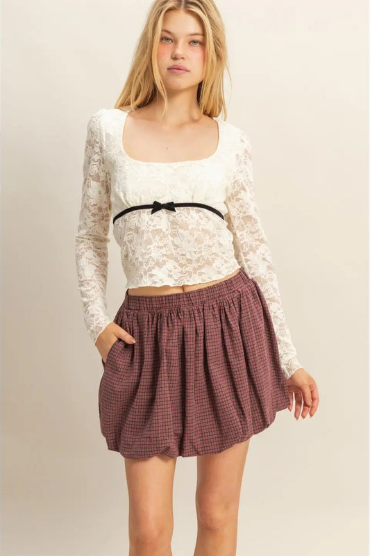 Checkered Mini Skirt