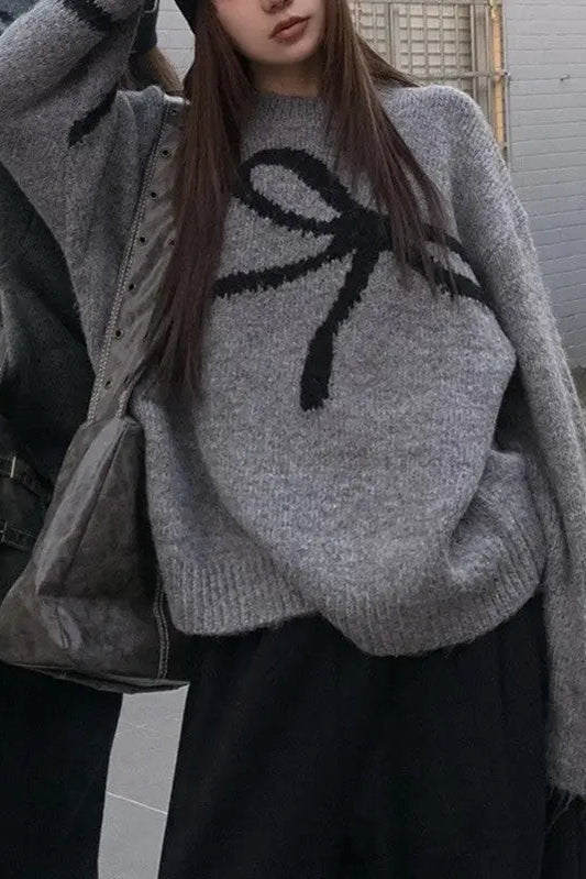 Bow Jacquette Sweater