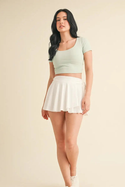 Twist Back Short Sleeve Top