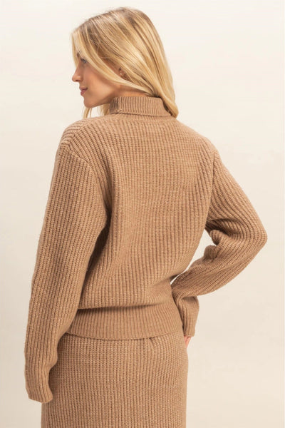 Ribbed Turtleneck Sweater