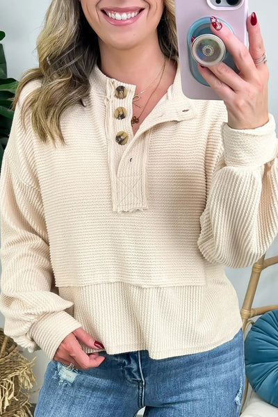 Corded Henley Top
