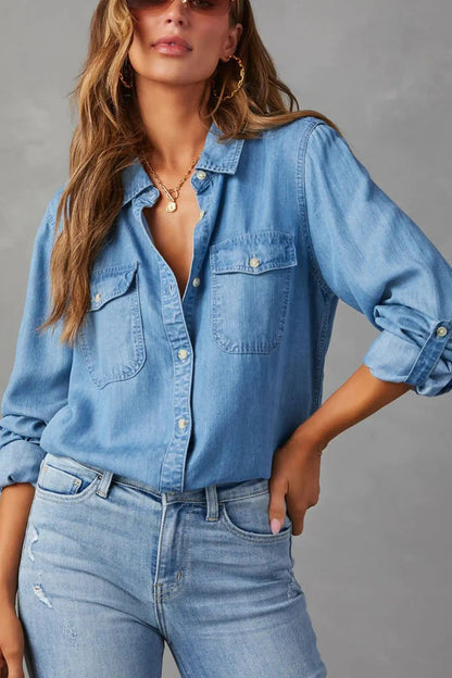 Casual Denim Button Down