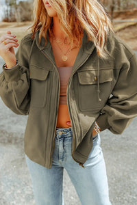 Flap Pocket Zip Up Jacket