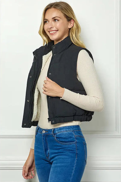 Cozy Sherpa Lined Quilted Vest