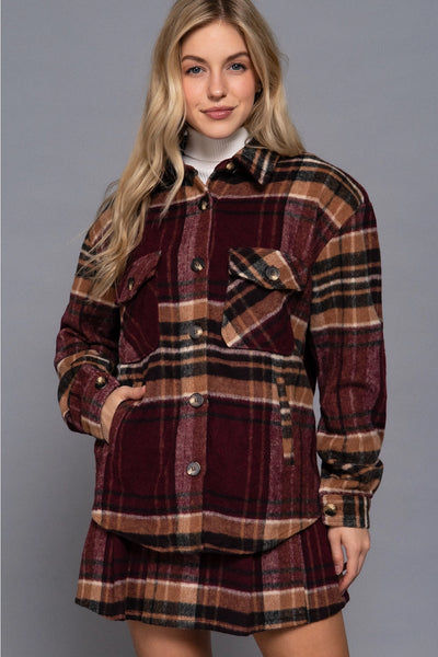 Plaid Button Jacket