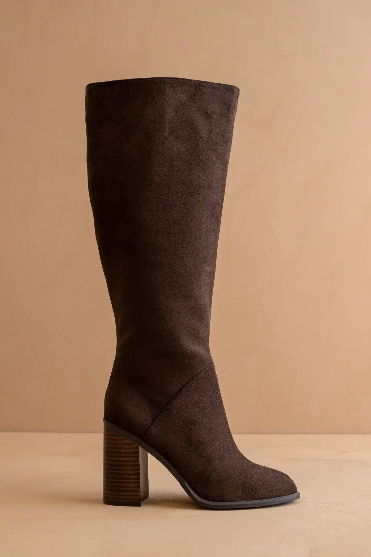 knee high brown boot