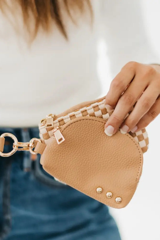 Wonderlust Woven Dual Pouch Wristlet