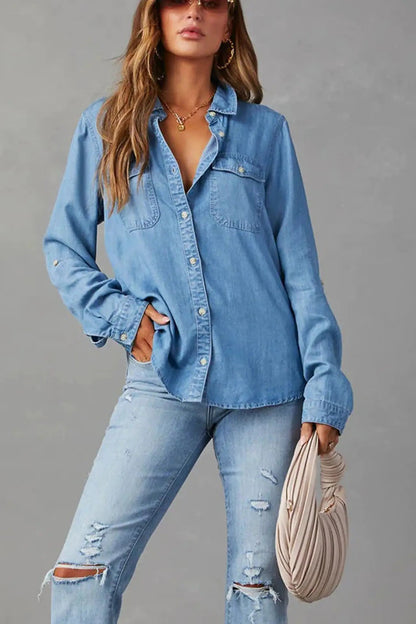 Casual Denim Button Down