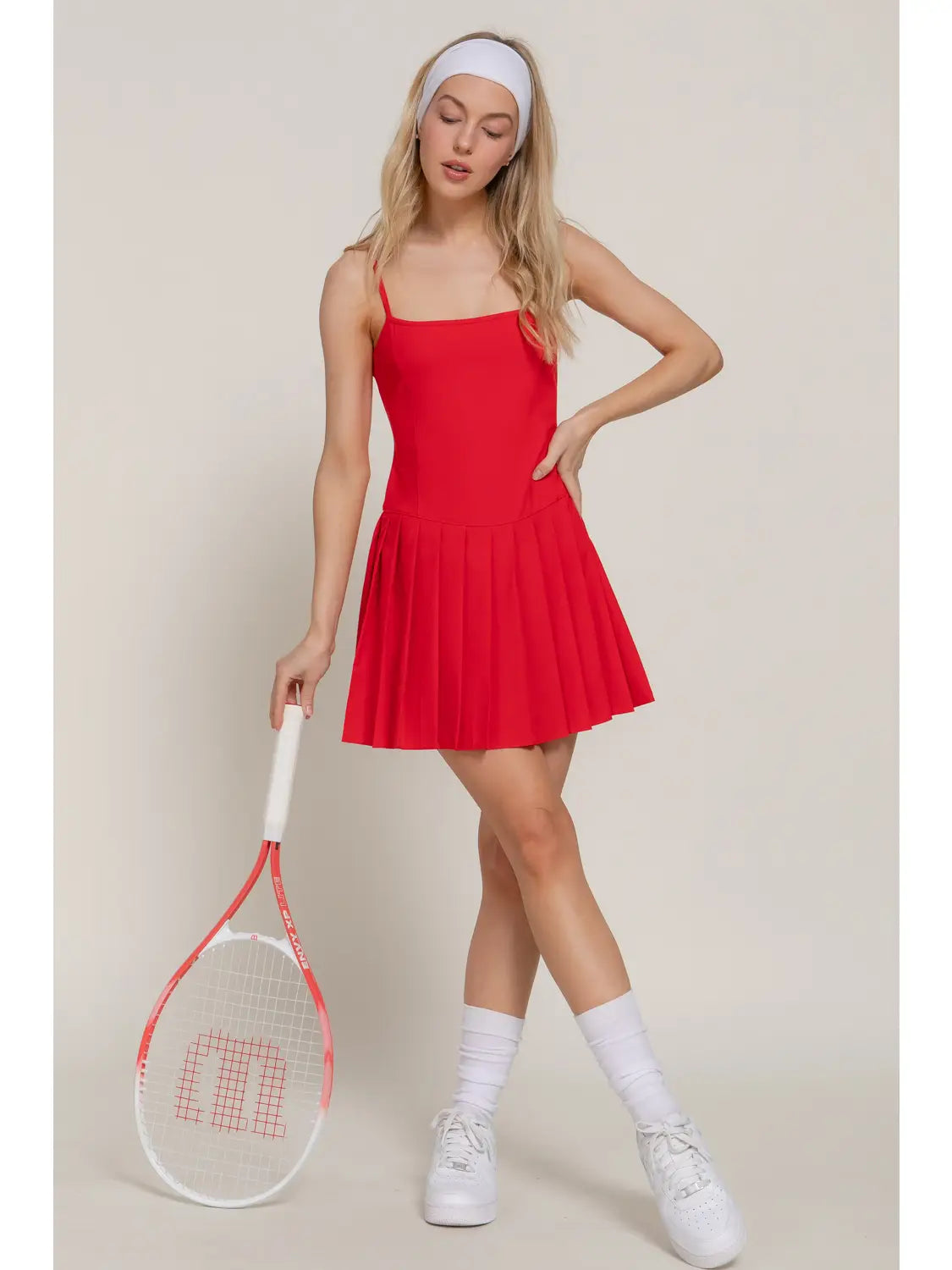 Pleated Skort Mini Dress