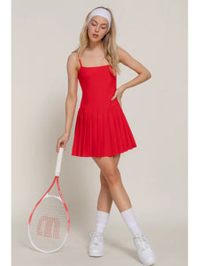 Pleated Skort Mini Dress