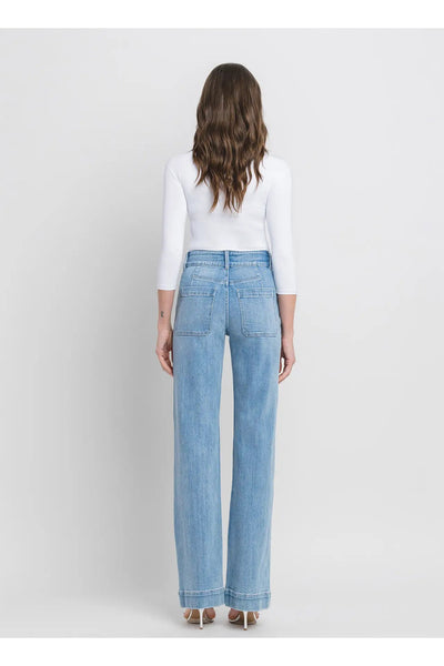90's Vintage Super High Rise Flare Jeans