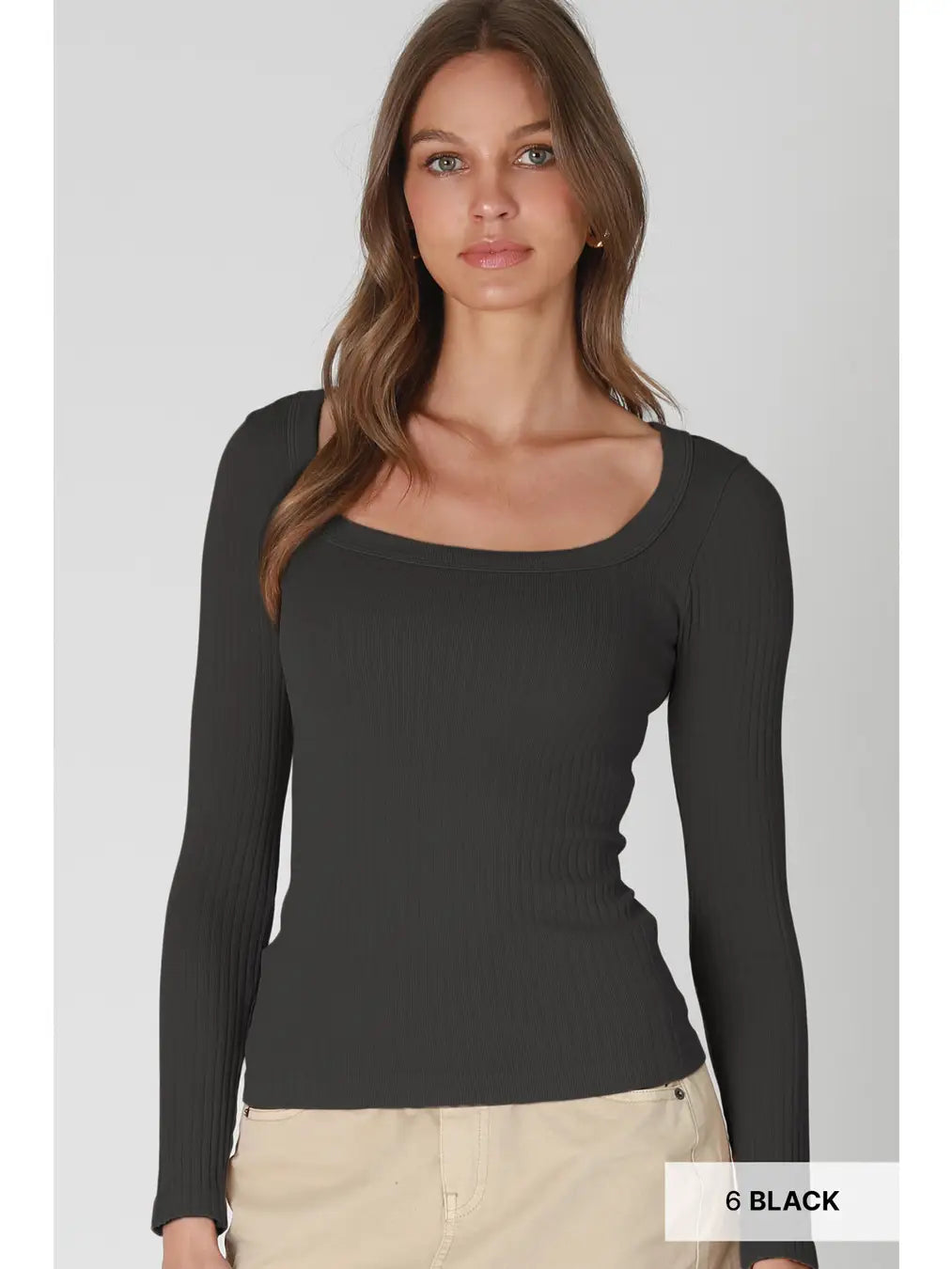 Wide Ribbed Square Top