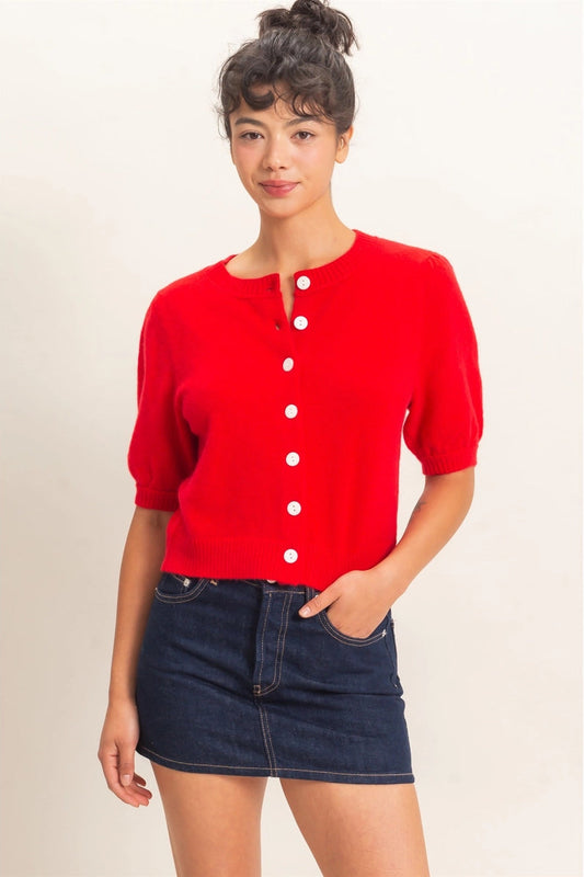 woman in cardi