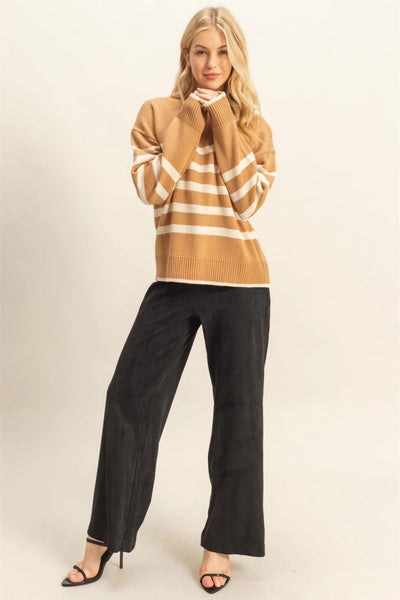 Striped Casual Crew Neck Soft Sweater