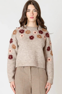 Floral Crewneck Sweater