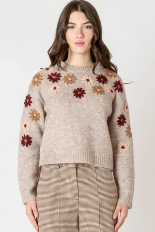 Floral Crewneck Sweater