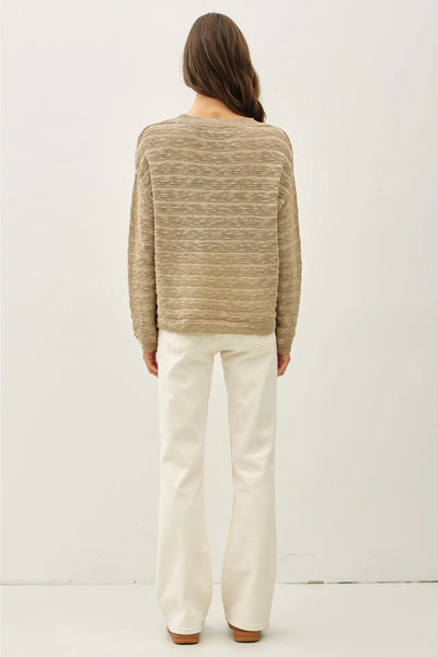 Textured Striped Sweater