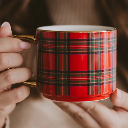 Red Plaid Coffee Mug
