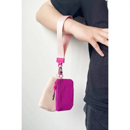 Dual Pouch Wristlet Keychain Wallet