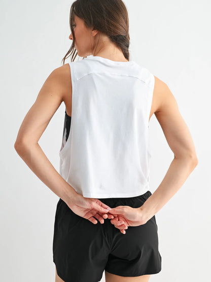 Pima Cotton Relaxed Side-Knot Tank