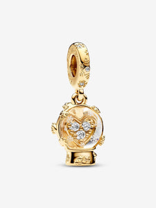 Pandora Heart Snowflake Snow Globe Dangle Charm