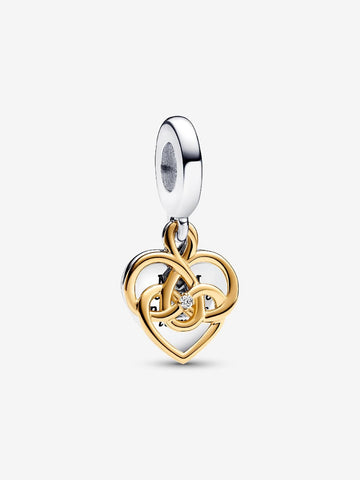 Pandora Lab-grown Diamond Engravable Mom Double Dangle Charm