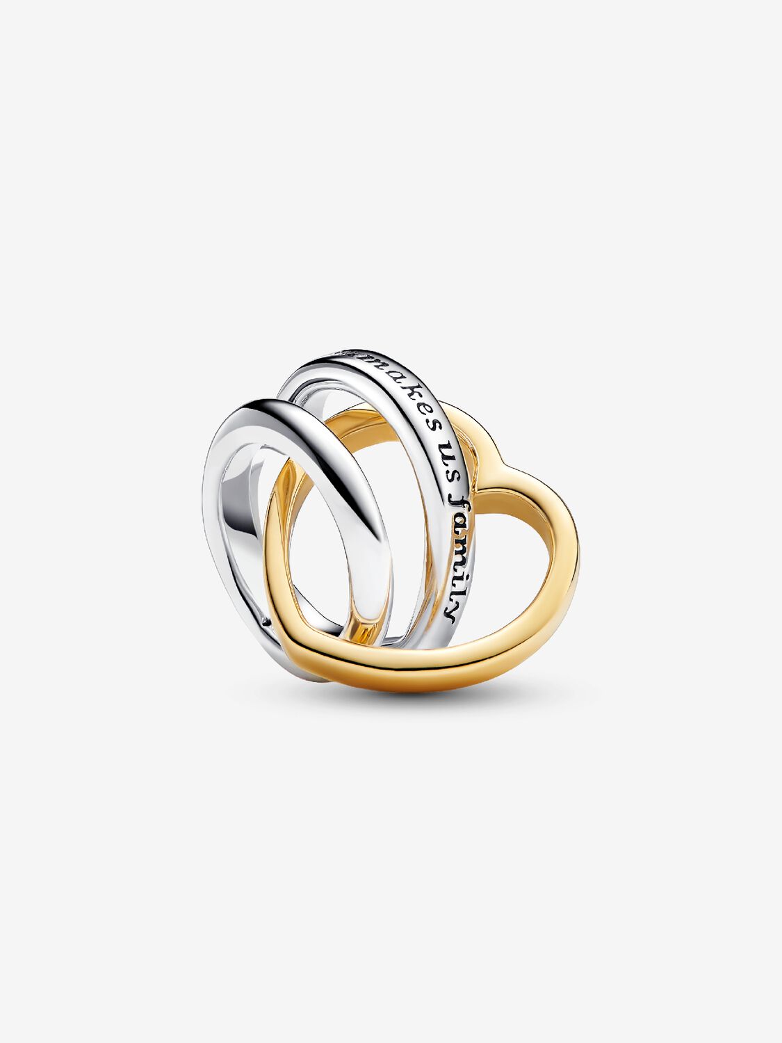 Pandora Two-tone Stepmom Entwined Hearts Charm