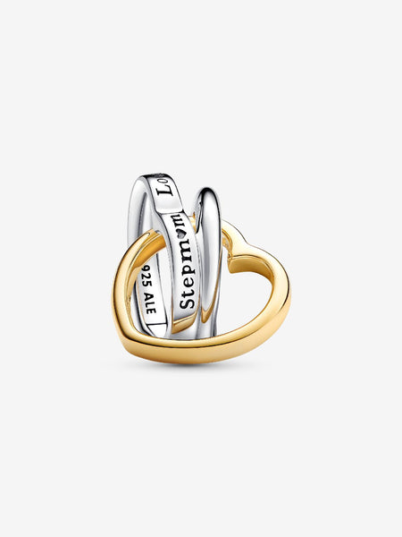 Pandora Two-tone Stepmom Entwined Hearts Charm