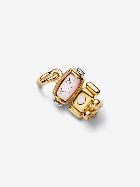 Pandora Spinnable Face Robot Dangle Charm