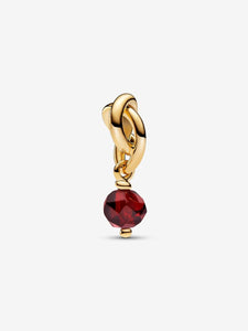 Pandora Faceted Red Eternity Circle Dangle Charm