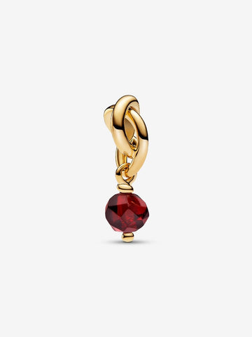 Pandora Faceted Red Eternity Circle Dangle Charm