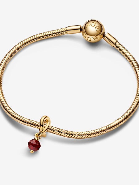 Pandora Faceted Red Eternity Circle Dangle Charm